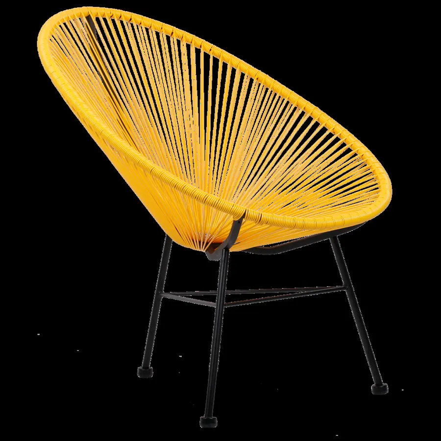 Yellow woven Acapulco chair