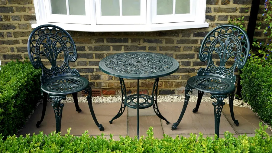 Cast-iron garden bistro set